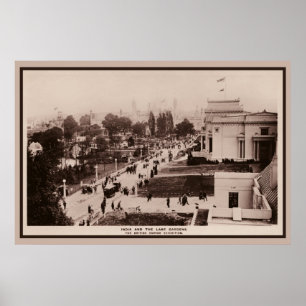 Poster Vintage, 1924, foto da Exposição do Império Britân
