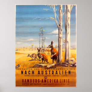 Poster Vintage (1930) - Viagem alemão HAPAG Cruise Line