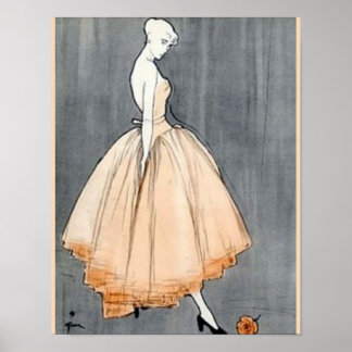 Póster Vintage 1940 - Coutura francesa