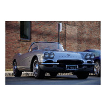 Vintage 1950s, veículo clássico convertível rodovi