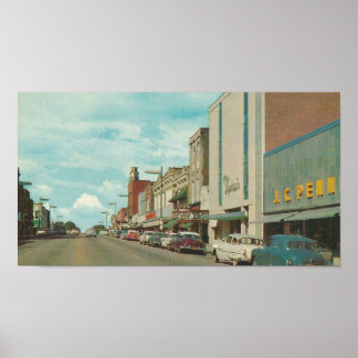 Poster Vintage 1960 Statesville, Carolina do Norte