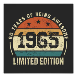 Póster Vintage 1965 Retro 60th Birthday Idea