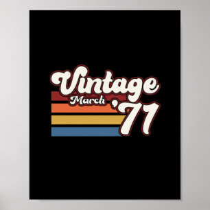 Poster Vintage 1971 50th Birthday March