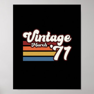 Poster Vintage 1971 50th Birthday March