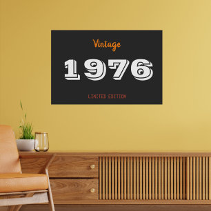 Poster Vintage 1976 edição limitada 45. Presente de ani