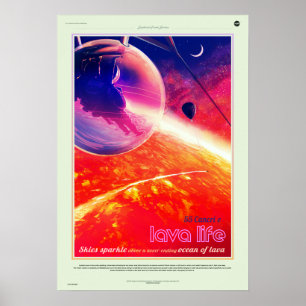 Poster Vintage 55 Cancri e Lava Life Viagem