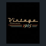 Poster Vintage 60th Birthday Decorations Vintage 1965 60<br><div class="desc">Vintage 60th Birthday Decorations Vintage 1965,  T-shirt 60 anos.png</div>