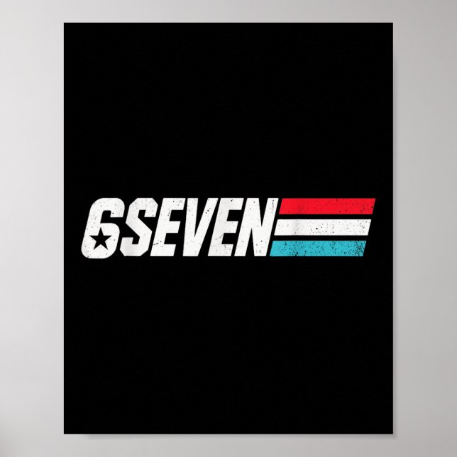 Poster Vintage 67 Meme Retro 6 Sete  (Frente)