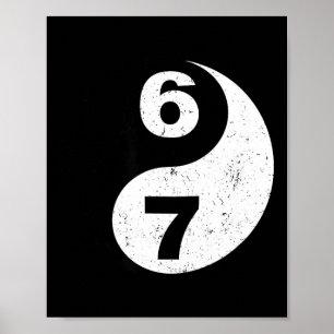 Poster Vintage 6 7 Yin Yang Namaste Seis Sete Nostalgia