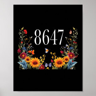 Poster Vintage 86 47 Anti-trump Flower Presidente