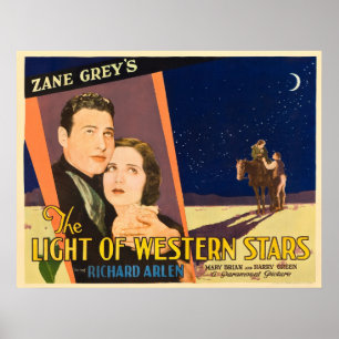 Poster Vintage A Luz Das Estrelas Ocidentais 1940 Filme