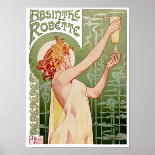 Poster vintage Absinthe Robette 1896 Restaurado