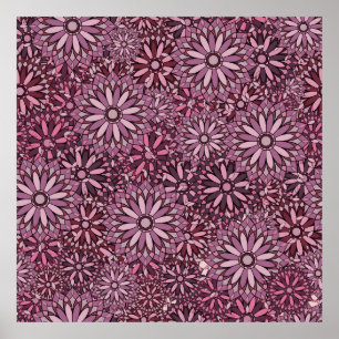 Poster Vintage abstract background. Mandala style. seamle