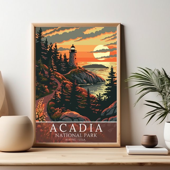 Poster Vintage Acadia National Park – Timeless Landscape  (Criador carregado)