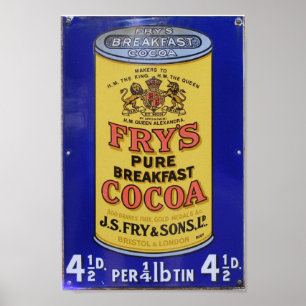 Póster Vintage Ad - Café da Manhã de Fry Cacau,