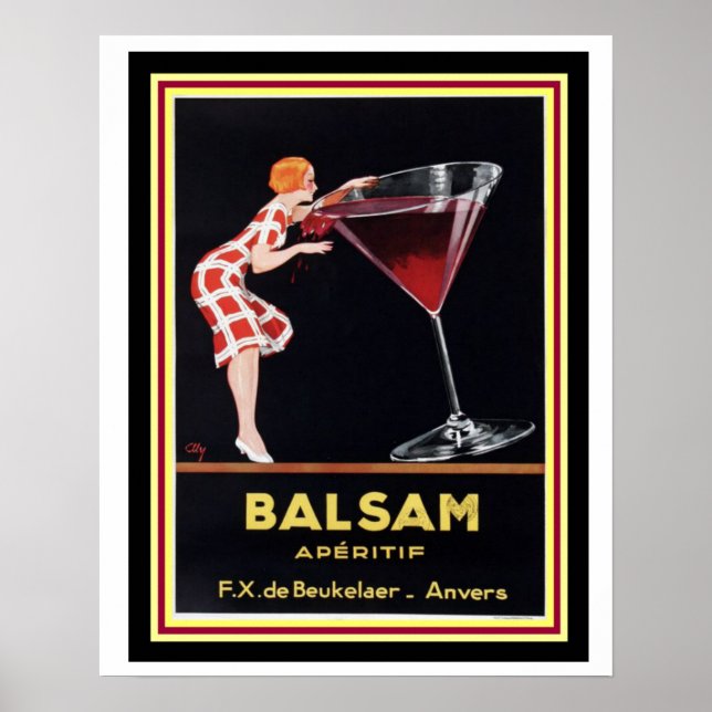 Poster Vintage Ad Poster-Balsam Apertif 16 x 20 (Frente)