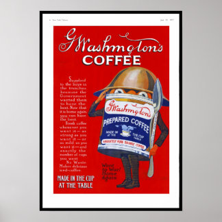 Poster Vintage Advertisement 1919 Café