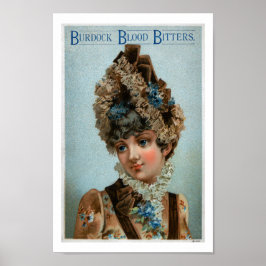 Poster Vintage Advertising Old Burdock Blood Bitter Beer