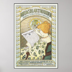 Póster Vintage Advertising Poster: Jornal Holandês