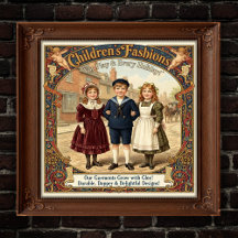 Vintage Advertisment of Clothing Children's 1890
