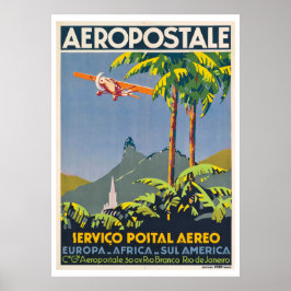 Poster Vintage Aeropostale Viagem