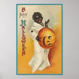 Póster Vintage African American Halloween