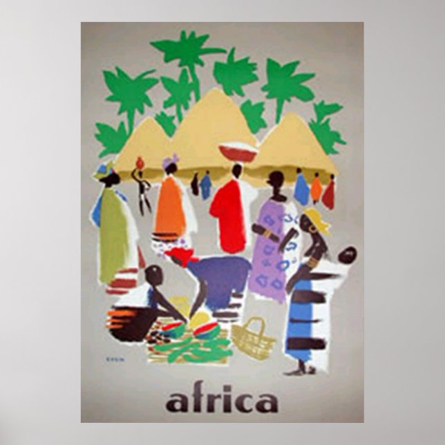 Poster vintage Afro Art Deco (Frente)