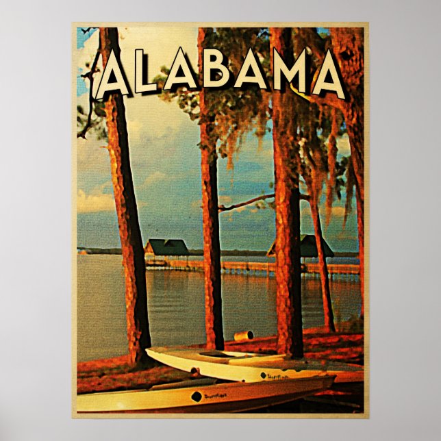 Póster Vintage Alabama (Frente)
