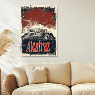 Poster Vintage Alcatraz Viagem
