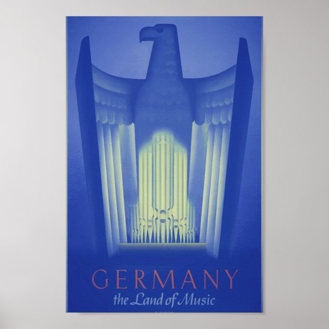 Poster Vintage Alemanha Land of Music (Frente)