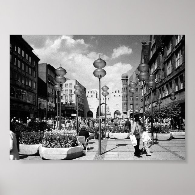 Poster Vintage Alemanha Munique Towngate Karistor (Frente)