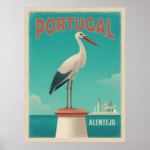 Poster Vintage Alentejo Portugal Viagem