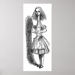 Póster Vintage Alice Adventures em Wonderland por Tenniel