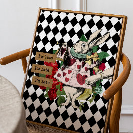 Poster Vintage Alice no Coelho Branco da Maravilha