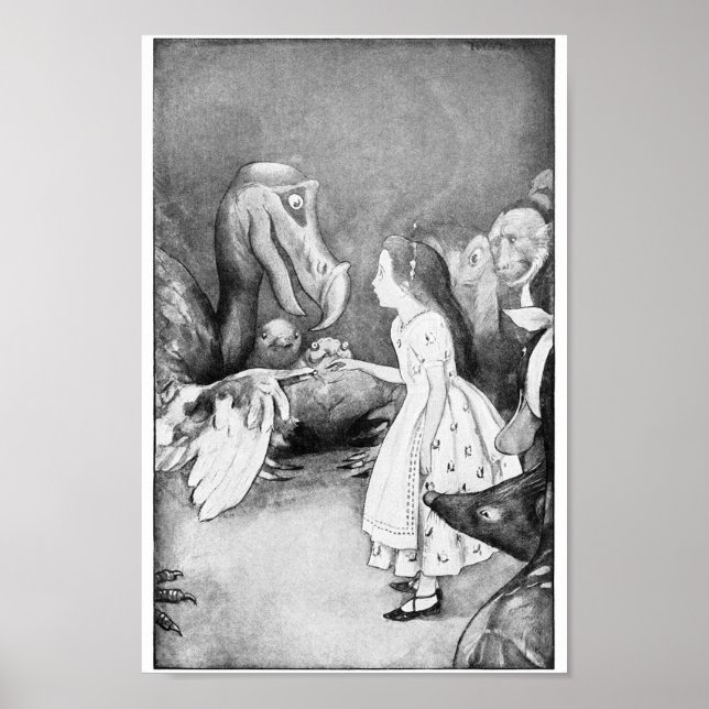 Poster Vintage Alice no País das Maravilhas (Frente)