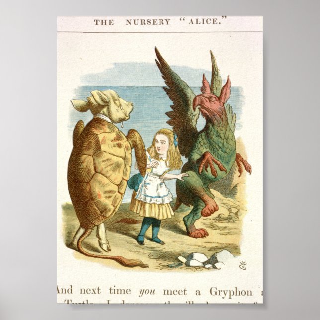 Poster Vintage Alice no País das Maravilhas (Frente)