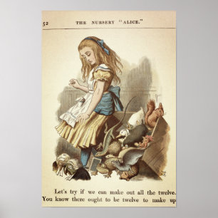 Poster Vintage Alice no País das Maravilhas