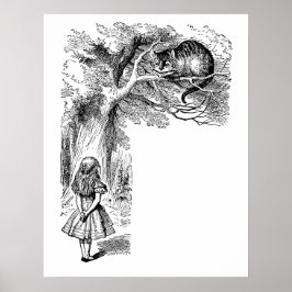 Póster Vintage Alice no País das Maravilhas, Cheshire Cat