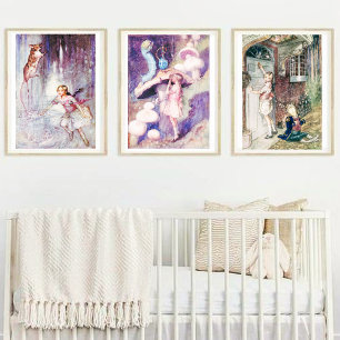 Poster Vintage Alice no País das Maravilhas O Rato Puland