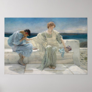 Poster Vintage Alma-Tadema Não Me Pergunte Mais Arte Fina