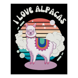 Póster vintage alpacas