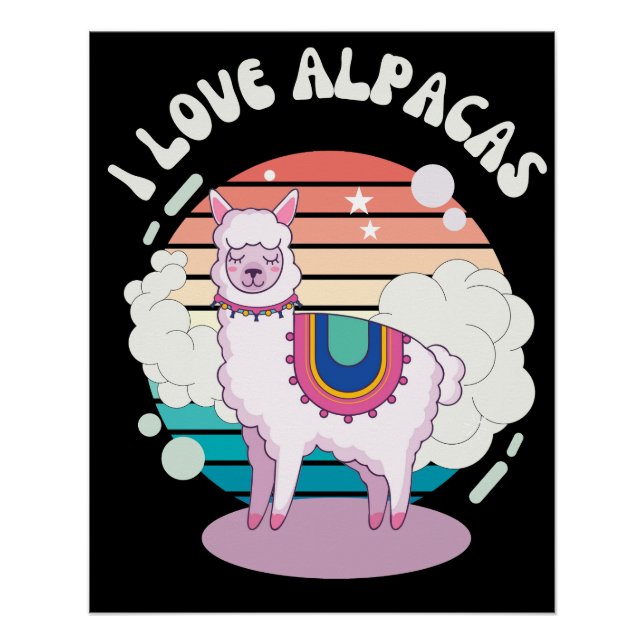 Póster vintage alpacas (Frente)