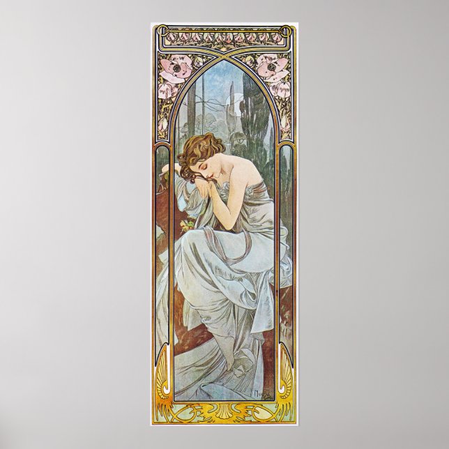 Poster vintage Alphonse Mucha Art Nouveau (Frente)