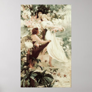 Poster Vintage Alphonse Mucha Spirit de Primavera
