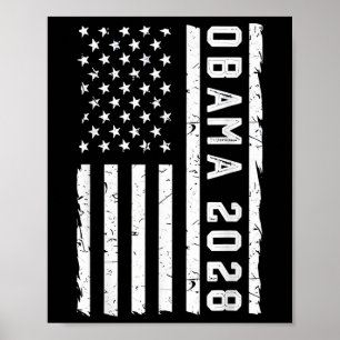 Poster Vintage America Flag Obama, em desgosto, para pres