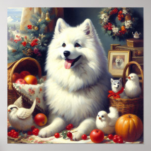 Poster Vintage American Eskimo Painting