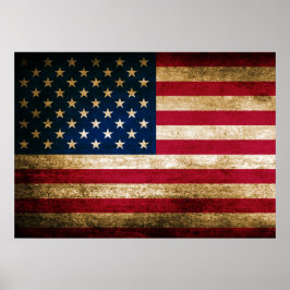 Póster Vintage American Flag