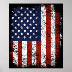 Poster Vintage American Flag Gift USA Murica 4 De Julho