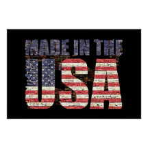 Vintage angustiada USA Letters and flag