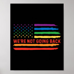 Poster Vintage angustiado Não vamos voltar ao nosso sloga